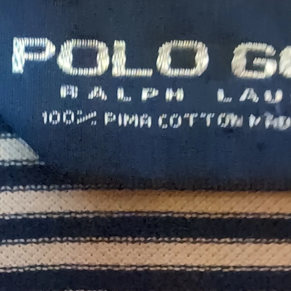 Ralph Lauren Polo Golf Pima Cotton Pique Shirt. Size Large. Khaki/Navy